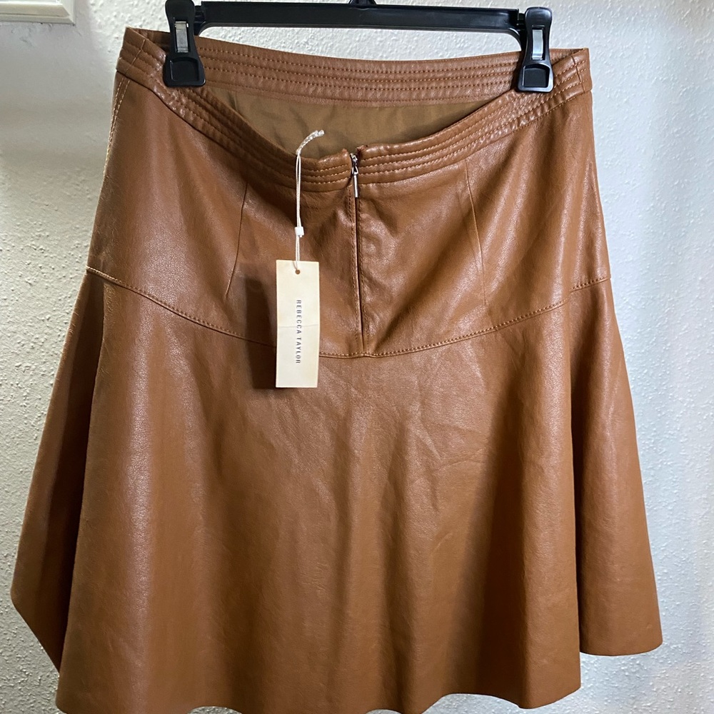 Rebecca Taylor| Vegan Leather Skirt| New